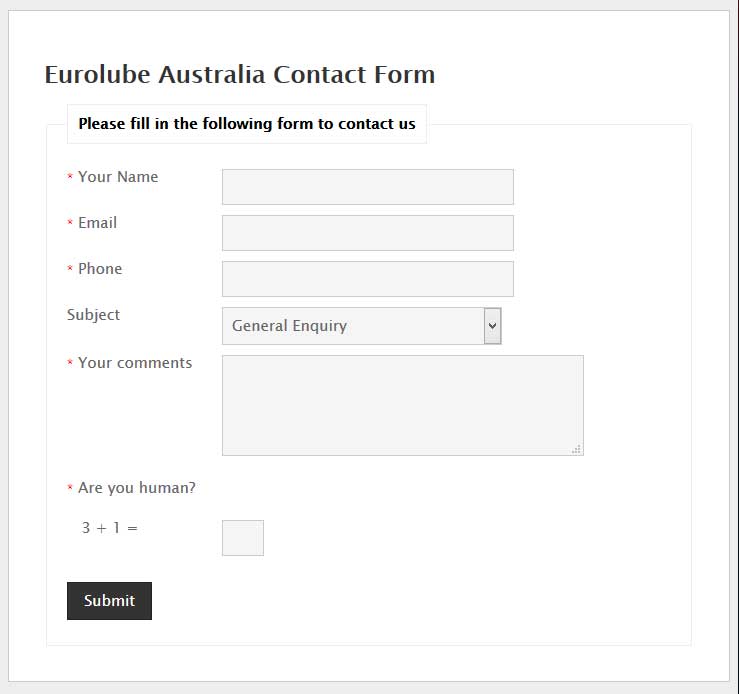 contact form